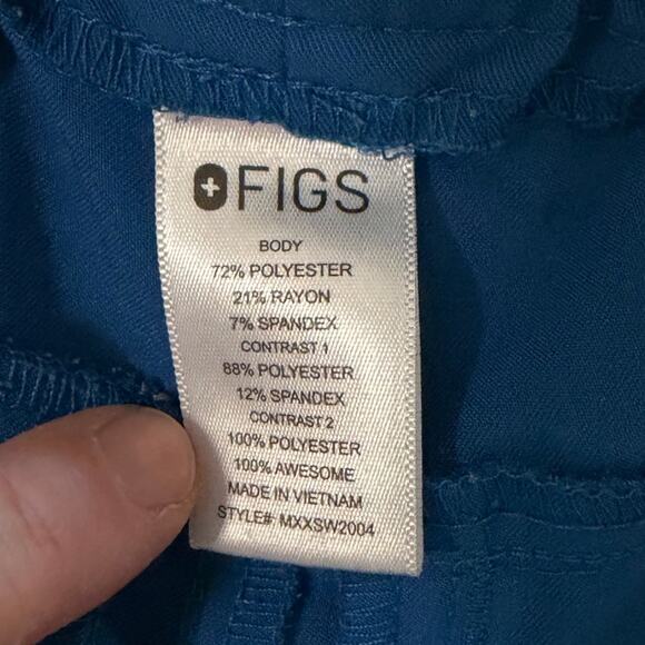 FIGS "Alps Blue" Scrub Pants Zamora joggers sz S w small interior pckt 4 $, key - Picture 6 of 8